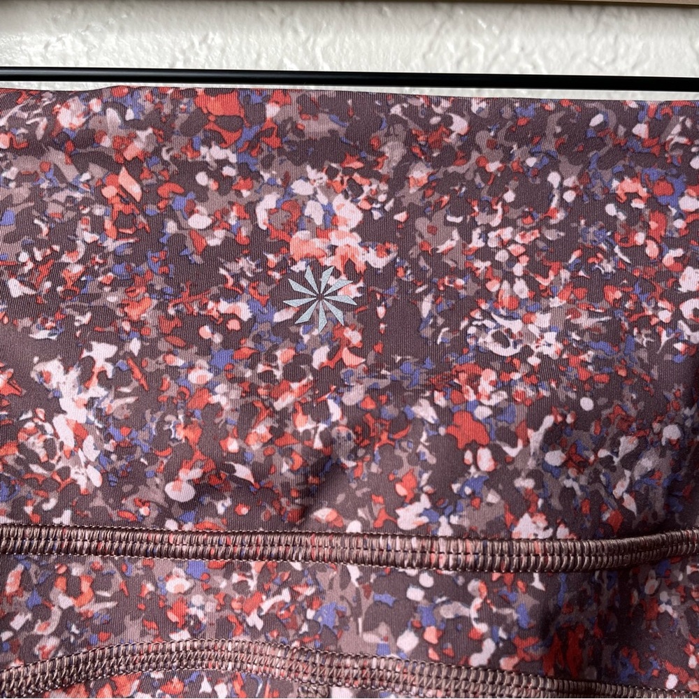 Athleta Rainier Printed Mesh Tight Leggings Size Speckled Spotted Pattern - Picture 14 of 16